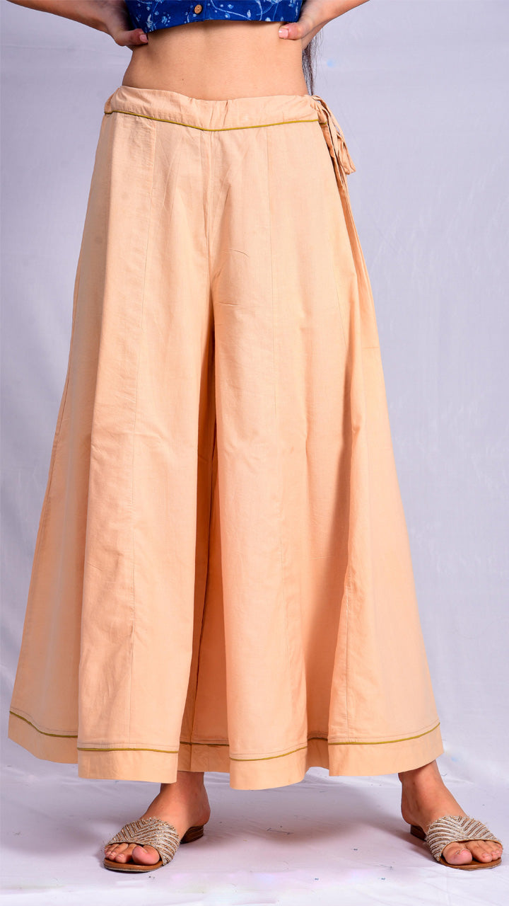 Solid Color Women's Palazzo Pants in Nude PP0304 130000 20